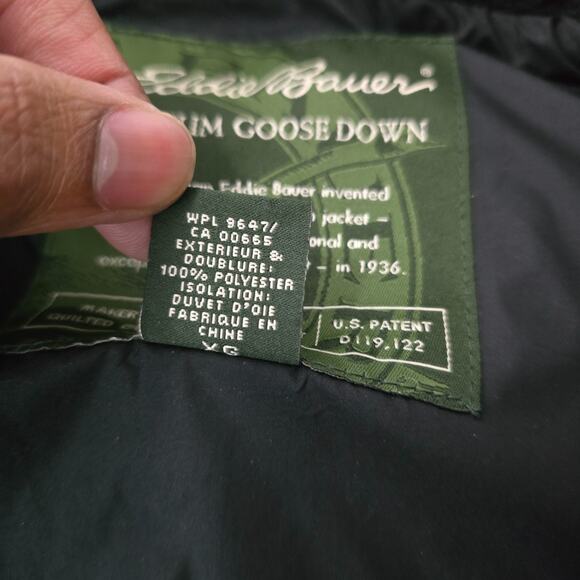 Eddie Bauer Women's Quilted Goose Down Puffer Vest Black XL Polyester 5984 - Picture 7 of 10